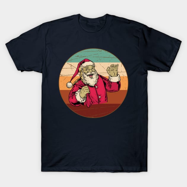 Retro Santa Claus T-Shirt by be yourself. design